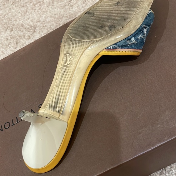 SOLD Authentic Louis Vuitton Denim Sandals SOLD - Picture 5 of 5